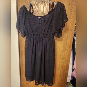 Torrid Lace Black Off Shoulder Dress Size 0